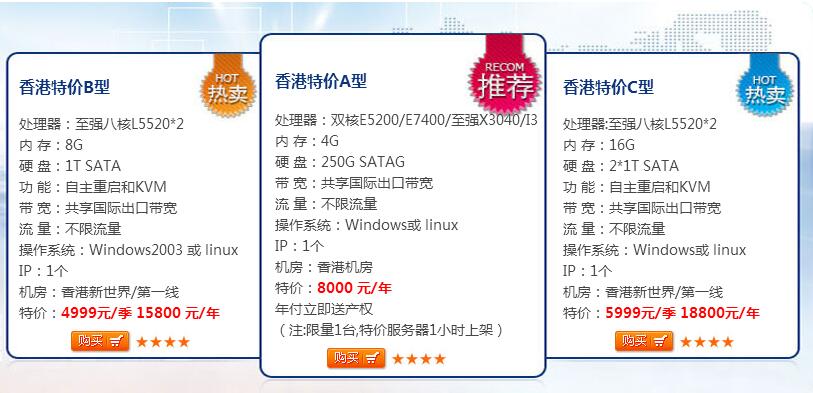 香港服務(wù)器租用價(jià)格