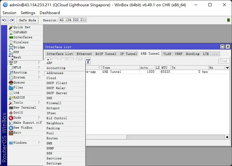�ڷ���(w��)����ʹ��MikroTik RouterOS�ڔ�(sh��)��(j��)����֮�g��������
