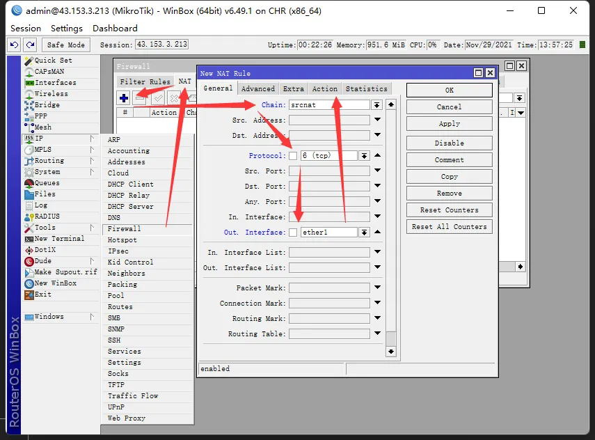 在服務器上安裝MikroTik RouterOS并配置簡單的端口轉發(fā)