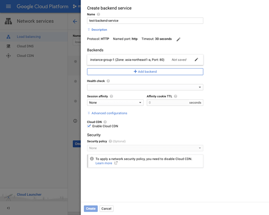 谷歌云平臺(tái)設(shè)置Load Balancing和CDN教程